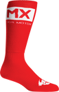 THOR Youth MX Solid Socks - Red/White - Size 1-6 3431-0661