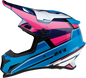 Z1R Rise Motorcycle Helmet - Pink/Blue, 4XL - Injection Molded Polycarbonate Shell and Advanced Ventilation