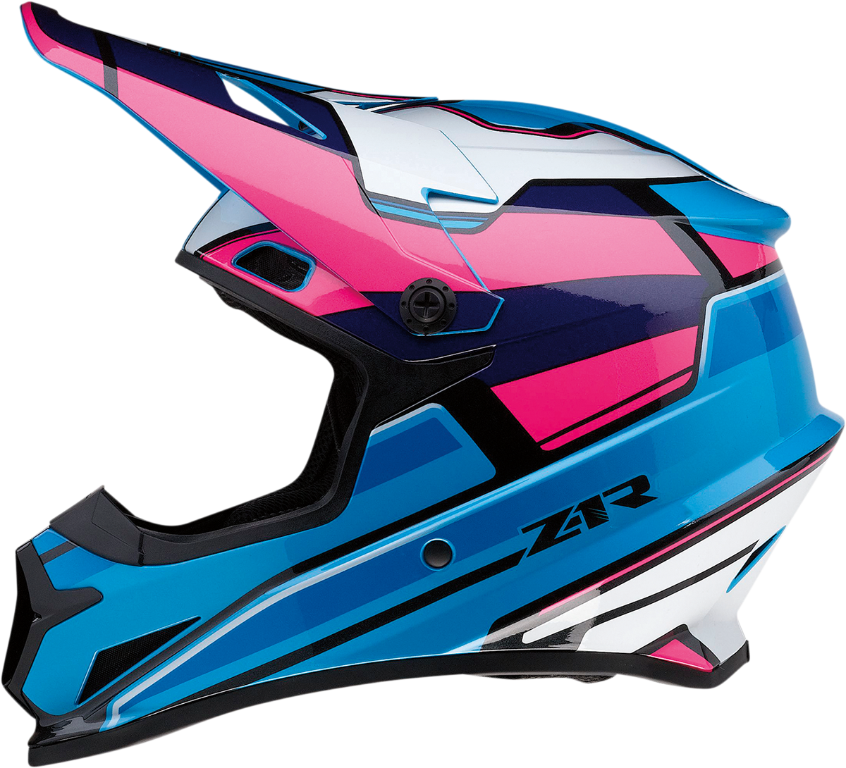 Z1R Rise Motorcycle Helmet 2XL Pink/Blue - Part Number 0110-7189