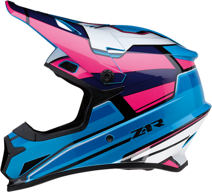 Z1R Rise Motorcycle Helmet 2XL Pink/Blue - Part Number 0110-7189