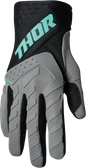 THOR Youth Spectrum Gloves - Gray/Black/Mint - 2XS 3332-1597