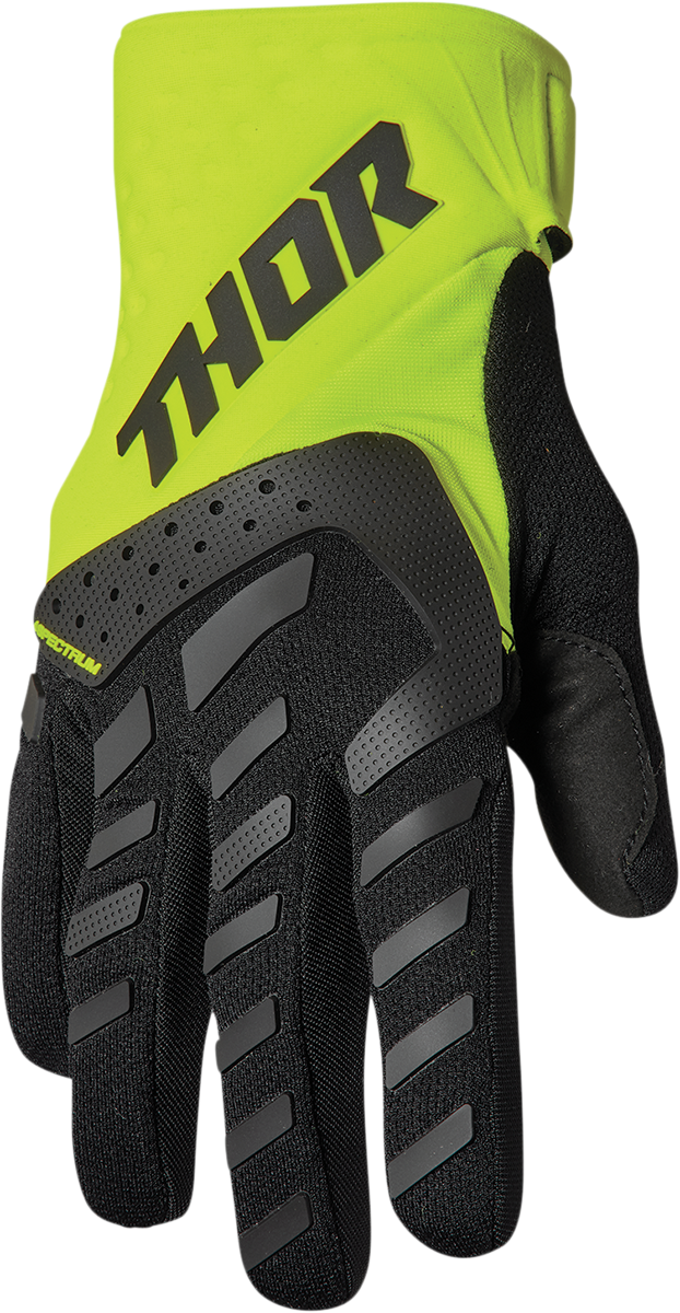 THOR Youth Spectrum Gloves - Black/Acid - Medium 3332-1620