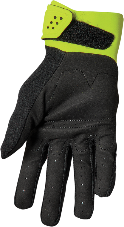 THOR Youth Spectrum Gloves - Black/Acid - Medium 3332-1620