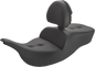 SADDLEMEN Roadsofa™ Pillow Top Seat - With Backrest - Black 897-07-181BR