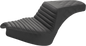 SADDLEMEN Step-Up Seat - Front Tuck-n'-Roll/Rear Lattice Stitch - Black - Chief I21-04-176