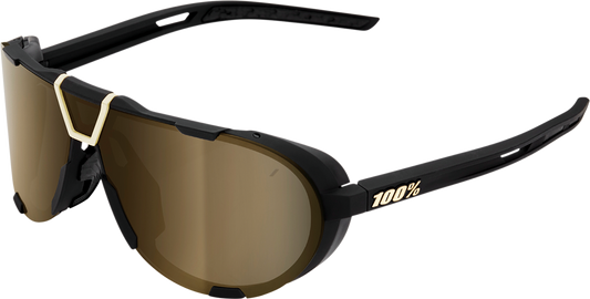 100% Westcraft Sunglasses - Soft Tact Black - Soft Gold Mirror Lens 61046-258-01