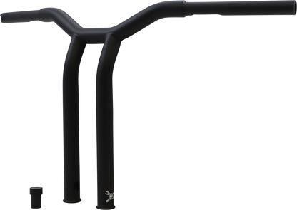 BURLY BRAND Dominator Handlebar - Raked - 14" - Matte Black B12-6053SB