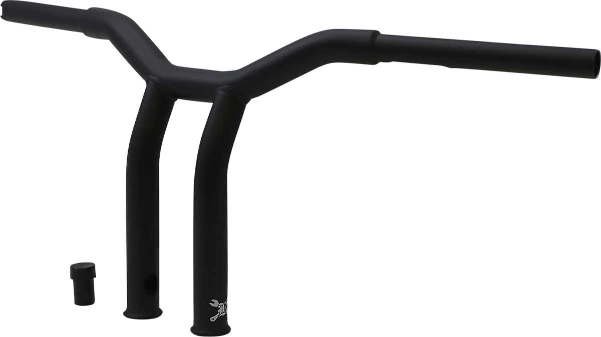 BURLY BRAND Dominator Handlebar - Raked - 10" - Matte Black B12-6051SB