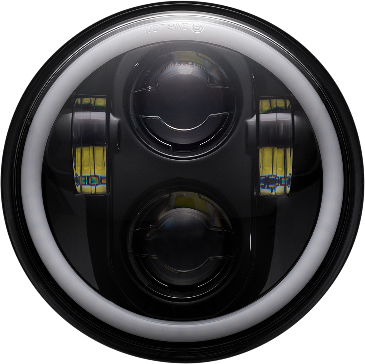 CUSTOM DYNAMICS ProGLOW™ 5-3/4" Headlamp - with Mounting Ring - Black PG-575-B