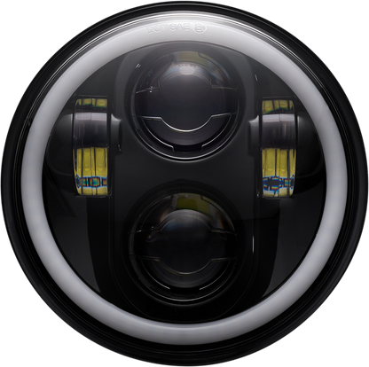 CUSTOM DYNAMICS ProGLOW™ 5-3/4" Headlamp - with Mounting Ring - Black PG-575-B