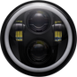 CUSTOM DYNAMICS ProGLOW™ 5-3/4" Headlamp - with Mounting Ring - Black PG-575-B