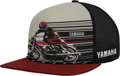 Yamaha Apparel Yamaha Speed Hat - Black and Red Snapback Cap (Part Number NP21A-H2739)