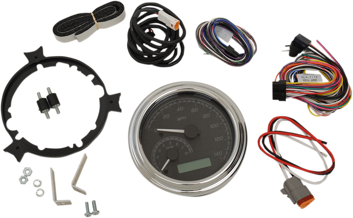 DAKOTA DIGITAL MVX Series Analog Gauge System - Black/Gray/Chrome MVX-2002-KG-C