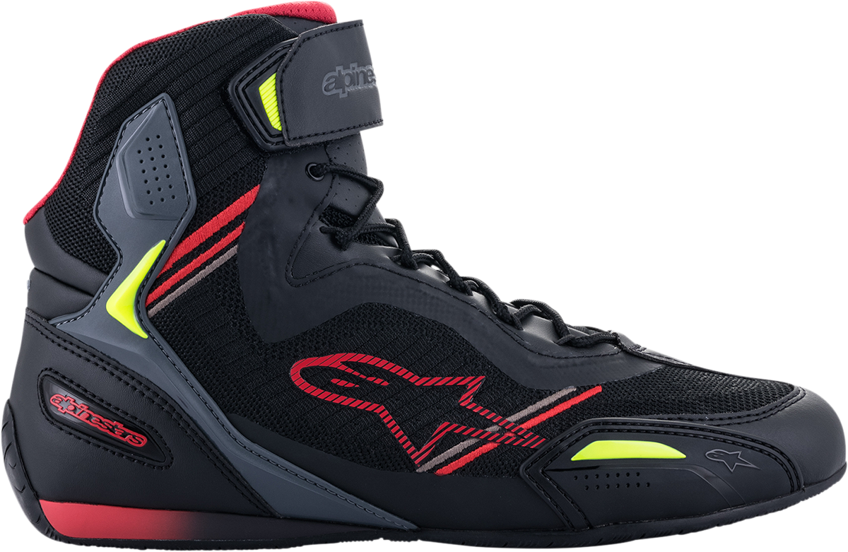 ALPINESTARS Faster-3 Rideknit® Shoes - Black/Red/Yellow - US 12 / EU 45.5 251031913612
