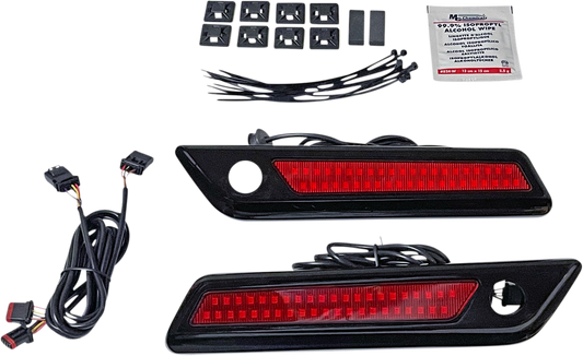 CUSTOM DYNAMICS Latch Light - Saddlebag - Dual Color - Red - Black CD-SBL-DC4-RB