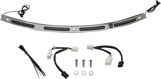 CUSTOM DYNAMICS Windshield Trim - Sequential Turn Signals - Chrome CD-WT2-SEQ-01-C
