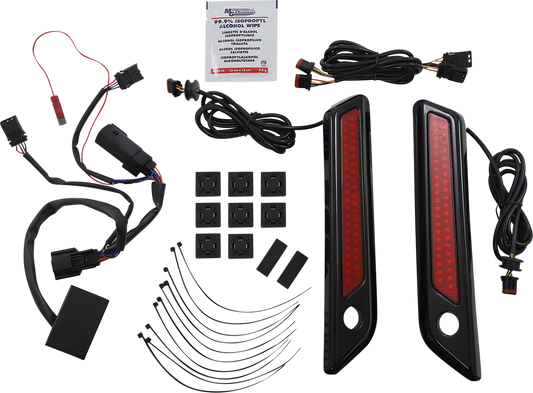 CUSTOM DYNAMICS Latch Light - Saddlebag - Dual Color - Red - Black CD-SBL-DC-RB