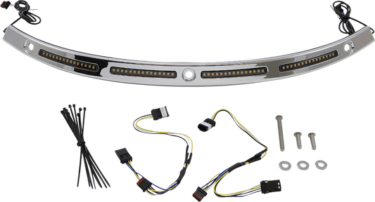 CUSTOM DYNAMICS Windshield Trim - Sequential Turn Signals - Chrome CD-WT2-SEQ-14-C