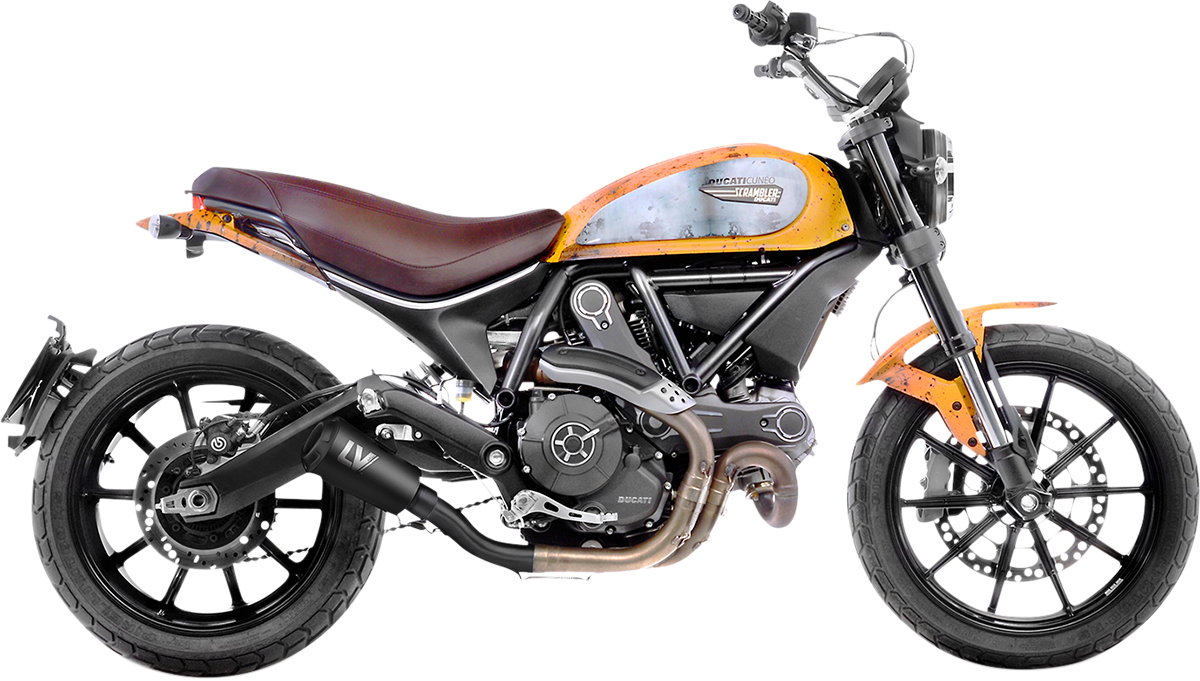 LEOVINCE LV-10 Slip-On Muffler - Full Black Stainless Steel - Scrambler 800 15206FBU