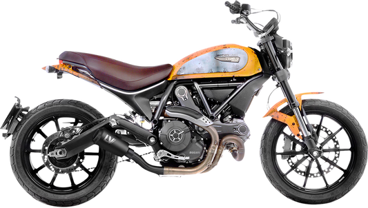 LEOVINCE LV-10 Slip-On Muffler - Full Black Stainless Steel - Scrambler 800 15206FBU