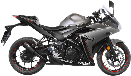 LEOVINCE LV-10 Slip-On Muffler - Black Stainless Steel - YZF-R3 15212FBU