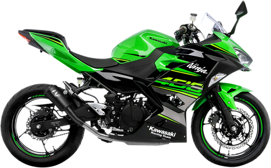LEOVINCE LV-10 Slip-On Muffler - Full Black Stainless Steel - Ninja 400/500 15218FBU