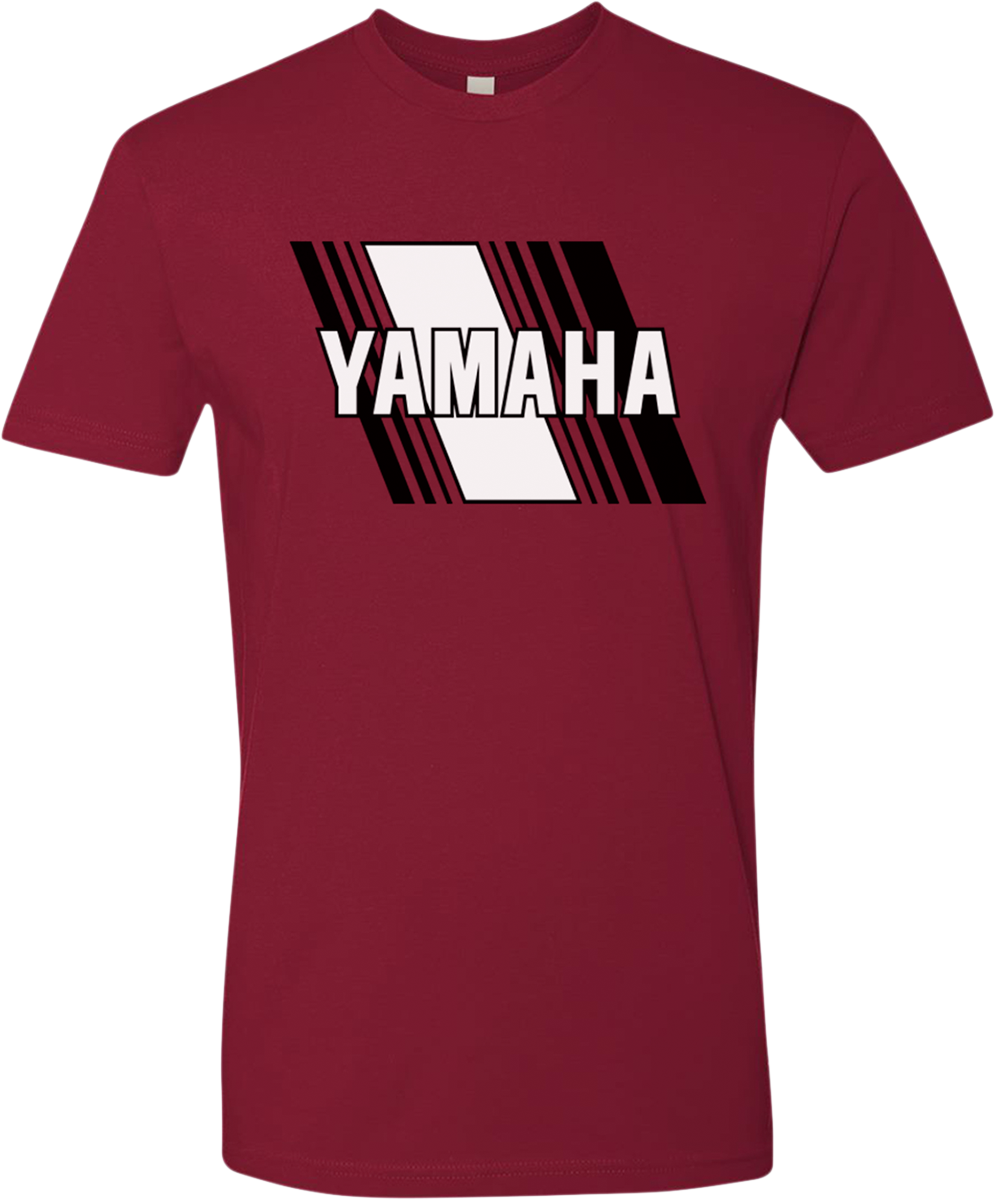 Yamaha Apparel Yamaha Heritage Diagonal T-Shirt - Red, Large (NP21S-M3118-L)