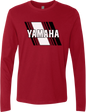Yamaha Heritage Diagonal Long-Sleeve T-Shirt by Yamaha Apparel - Red - XL (Part Number NP21S-M3119-XL)