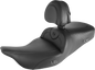 SADDLEMEN Roadsofa™ Seat - Heated - w/ Backrest - Black Stitching - FLH/FLT '08-'24 808-07B-187BRHC