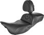 SADDLEMEN Roadsofa™ Extended Reach Heated Seat - Black - w/ Backrest - FL '08-'24 808-07B-188BRHC