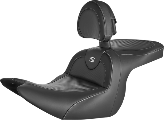 SADDLEMEN Roadsofa™ Seat - Carbon Fiber - with Backrest - GL1800 '18-'24 H18-07-185BR