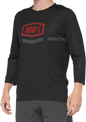 100% Airmatic 3/4 Sleeve Jersey - Black/Red - Medium 40018-00006