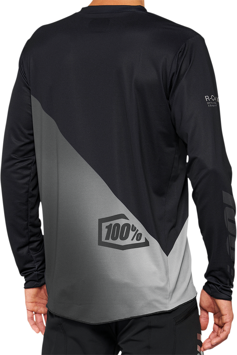 100% R-Core X Long-Sleeve Jersey - Black/Gray - Medium 40000-00001