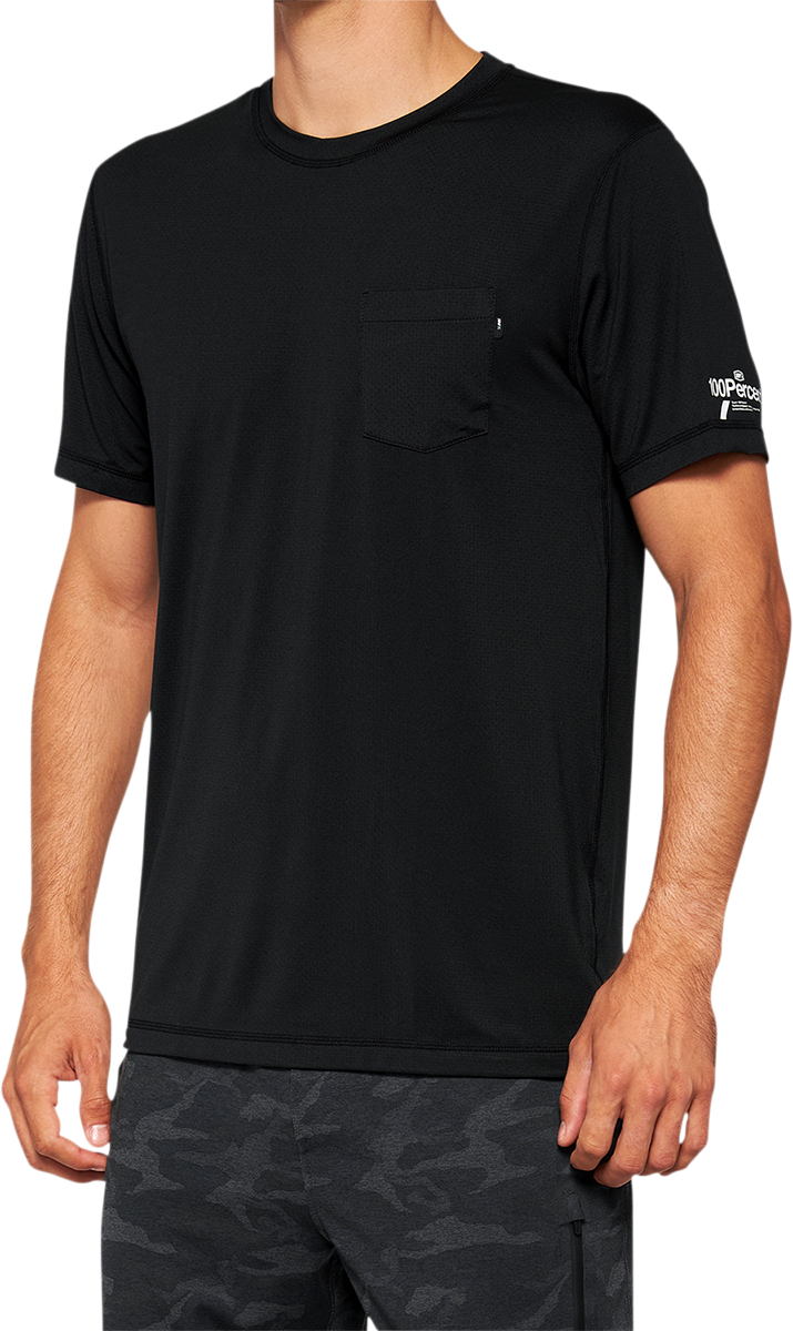 100% Mission Athletic T-Shirt - Black - Small 20014-00000