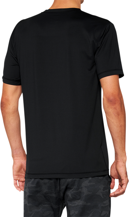 100% Mission Athletic T-Shirt - Black - Small 20014-00000