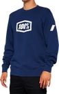 100% Icon Long-Sleeve Fleece Sweatshirt - Navy - Large 20026-00017