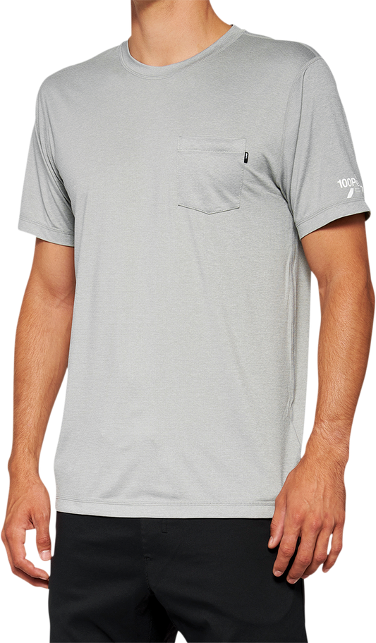 100% Mission Athletic T-Shirt - Gray - Small 20014-00005