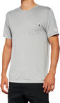 100% Mission Athletic T-Shirt - Gray - Small 20014-00005