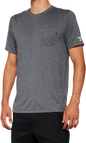 100% Mission Athletic T-Shirt - Charcoal - Small 20014-00010