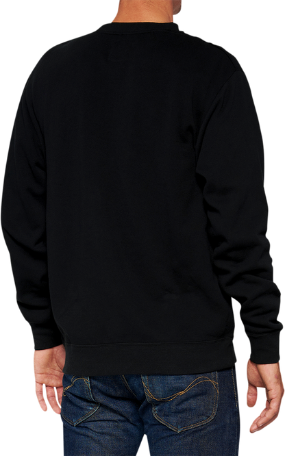 100% Icon Long-Sleeve Fleece Sweatshirt - Black - 2XL 20026-00004