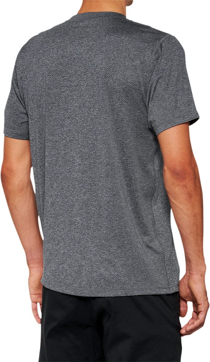 100% Mission Athletic T-Shirt - Charcoal - Small 20014-00010
