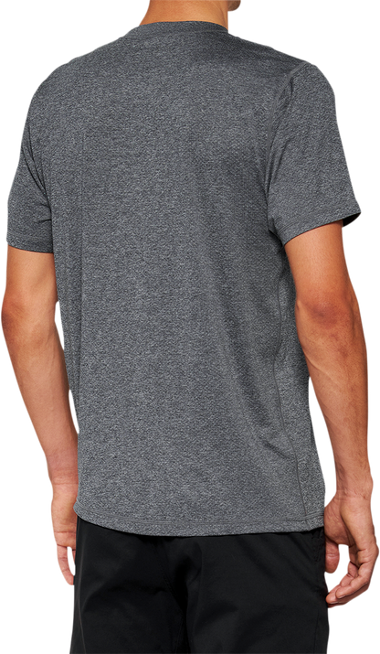 100% Mission Athletic T-Shirt - Charcoal - Small 20014-00010