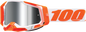 100% Racecraft 2 Goggle - Orange - Silver Flash Mirror Lens 50010-00013