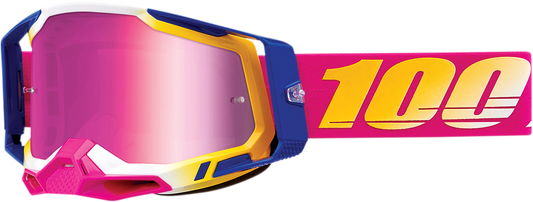 100% Racecraft 2 Goggle - Mission - Pink Mirror Lens 50010-00012