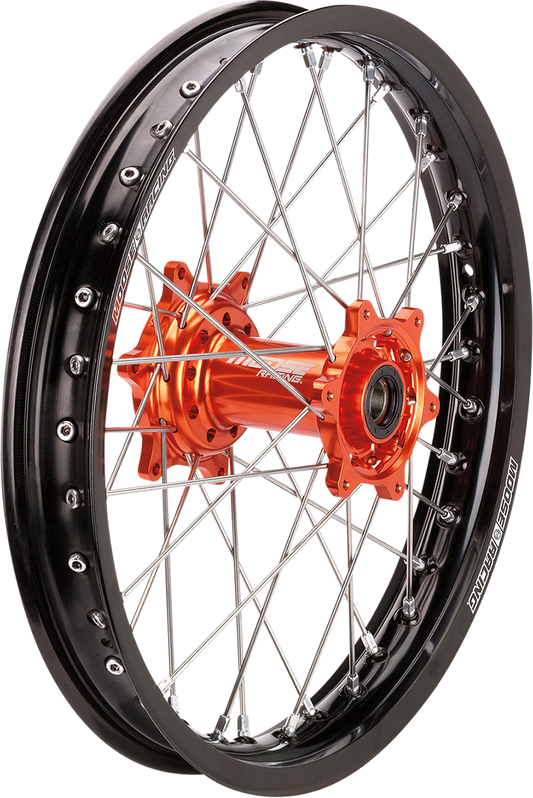 MOOSE OFFROAD Wheel Assembly - SX-1 - Complete - Rear - Black Wheel/Orange Hub - 19x2.15 - KTM/Gas Gas/Husqvarna MR21519-BKOR
