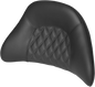 SADDLEMEN Tour-Pak® Backrest Pad - Lattice Stitched - Black 01-11884LS