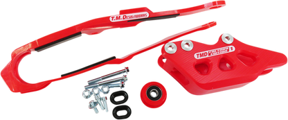 T.M. DESIGNWORKS Chain Guide/Slider - Red - Honda DCK-OR16-RD
