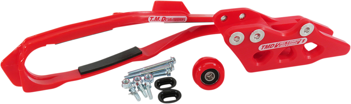 T.M. DESIGNWORKS Chain Guide/Slider - Red - Honda DCK-OR16-RD