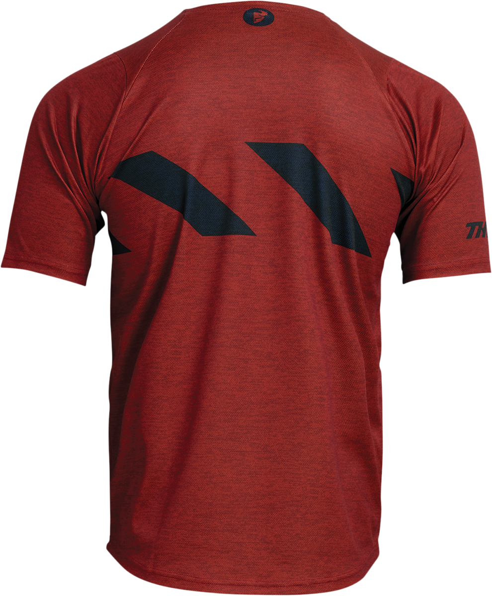 THOR Assist Hazard Short-Sleeve Jersey - Brick/Heather - Large 5020-0004