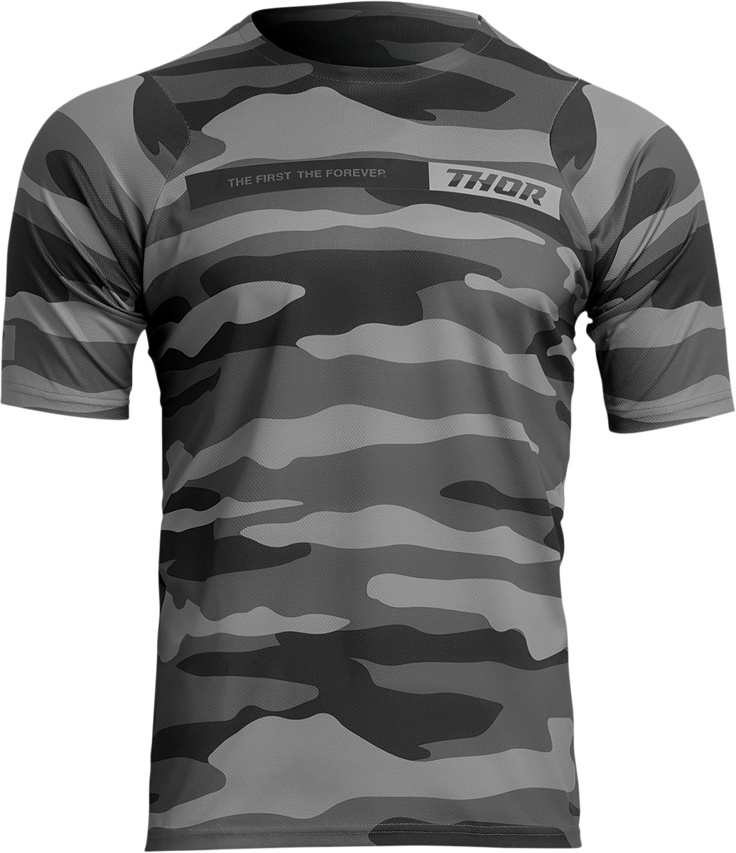 THOR Assist Short-Sleeve Jersey - Camo Dark Gray - Small 5020-0026